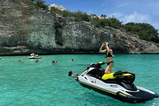 2 Hours Private Jet Ski Tour in Saint Martin with free passenger - The guided route: Grand Case to French-side bays