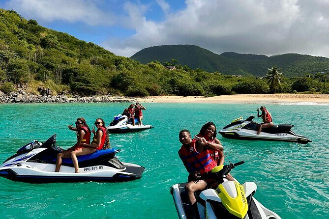 2 Hours Private Jet Ski Tour in Saint Martin with free passenger - Baie Rouge to Baie Longue: swims, translucence, and the views you can’t fake