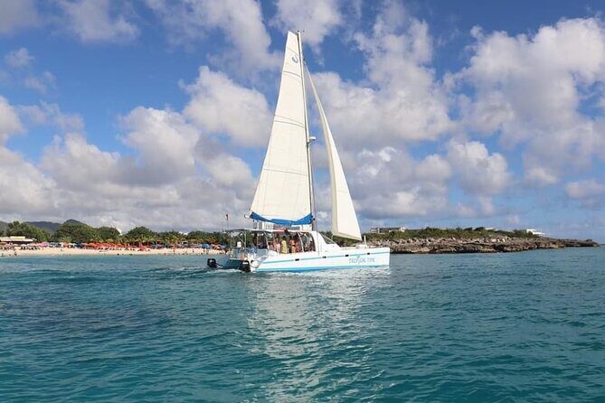 Best Sailing Catamaran, Beach and Snorkel - Cruise Ship Friendly - Mullet Bay: the classic swim-and-relax stop