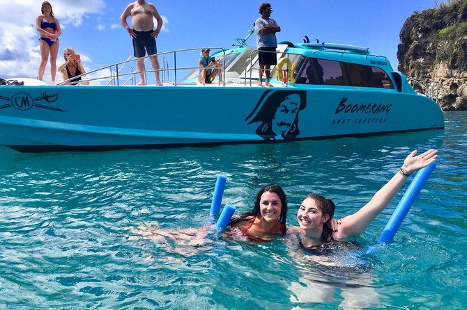 Boomerang's Best of St. Martin/Maarten: Swim with Turtles - How the day starts: Simpson Bay, a catamaran, and getting comfortable fast