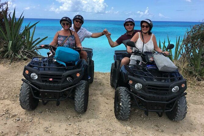 For cruise passengers: Guided ATV Tour of Dutch & French St. Maarten - Stop 1: Sint Maarten views and the French highlight setup