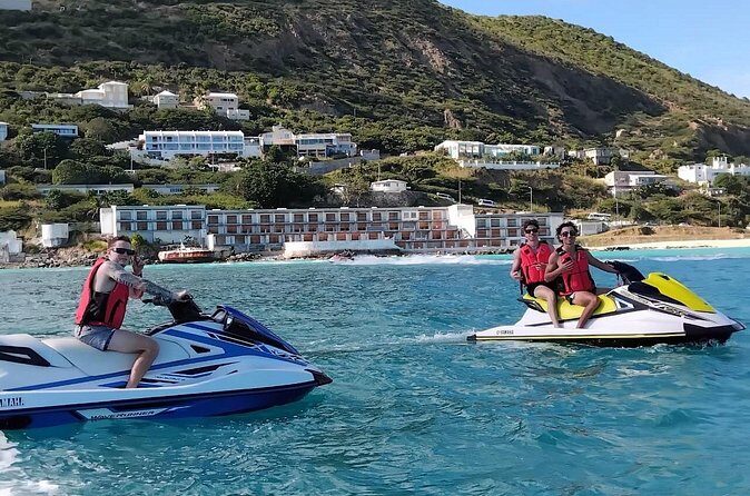 Jet Ski Rental & Beach in St.Maarten + Beach Chairs - The 1-hour jet ski portion: what you’ll do minute to minute