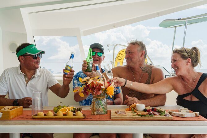 Knot at Work - Half Day Private Catamaran Cruise in Sint Maarten - Food, drinks, and the floating mat experience that changes the mood