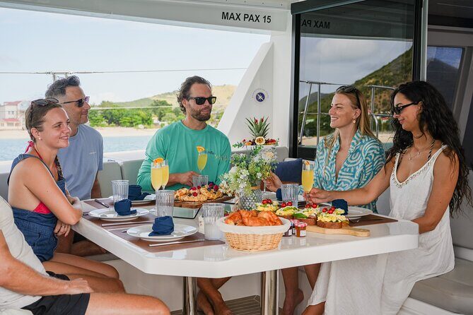 Knot at Work - Private Catamaran Tour in St Maarten - Full day - The on-board experience: drinks, snacks, and water toys that keep you happy