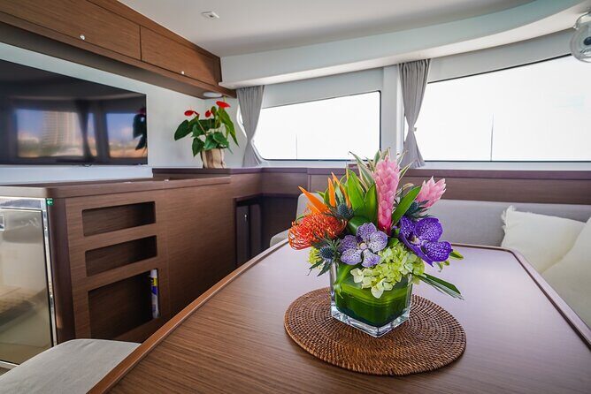 Luxury Catamaran Private Charter in St. Maarten/St. Martin - The Spa at Belmond La Samanna area (Baie Longue): cliff views and swim time