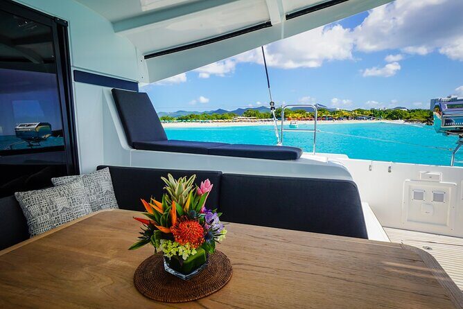 Luxury Catamaran Private Charter in St. Maarten/St. Martin - Snorkeling gear, paddle boards, and the floating lily pad mat