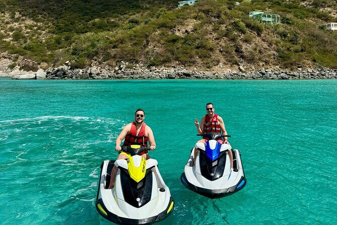 One hour private jet ski tour in Saint Martin with free passenger - The backwater bay and boats: a nice bonus beyond the beaches
