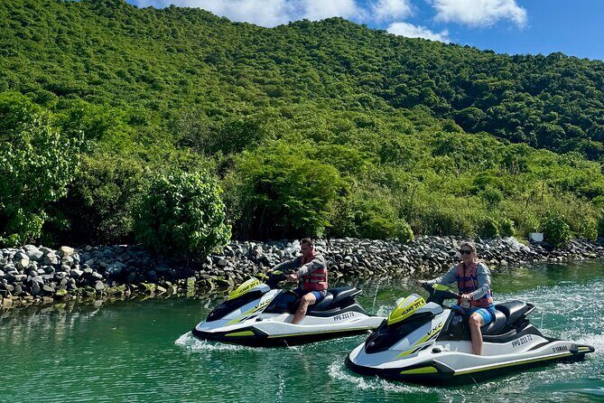 One hour private jet ski tour in Saint Martin with free passenger - The free passenger setup (and who should ride as what)