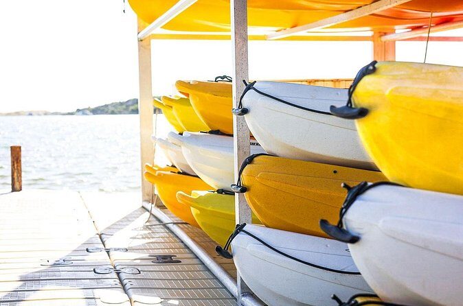 Pinel Island Adventure: Tandem Kayak Experience - Tandem kayak comfort and your gear reality