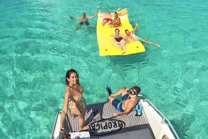 Private Boat Charter Saint Martin & natural reserve - What’s Included: Snorkel Gear, Float Gear, Drinks, and Music