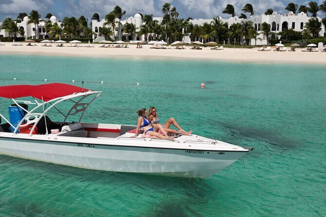 Private Speed Boat Charter in St Maarten & Nature Reserve - Tintamarre Island: uninhabited shoreline and sea turtle potential