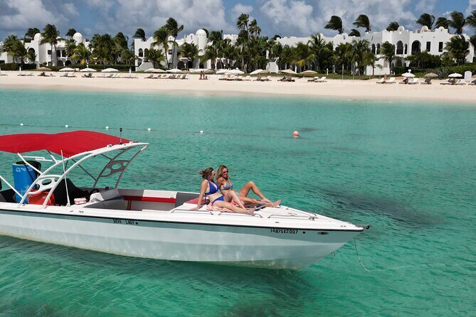 Private Speed Boat Charter to Anguilla - Cole Bay to Cap Juluca: a strong start with beach frontage