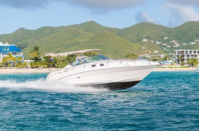 Sea Ray Sundancer Luxury Private Boat Charter - Stop 2: Tintamarre Island, the uninhabited quiet break