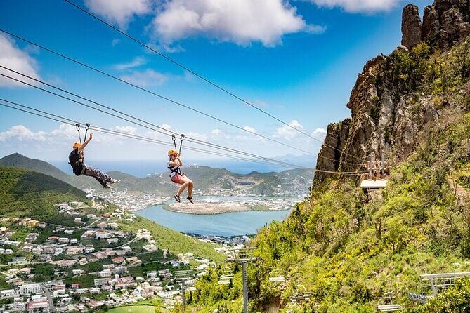St Maarten Full Combo: Flying Dutchman, Zip Line & Schooner Ride - Sentry Hill Zip Line: adding a second adrenaline hit