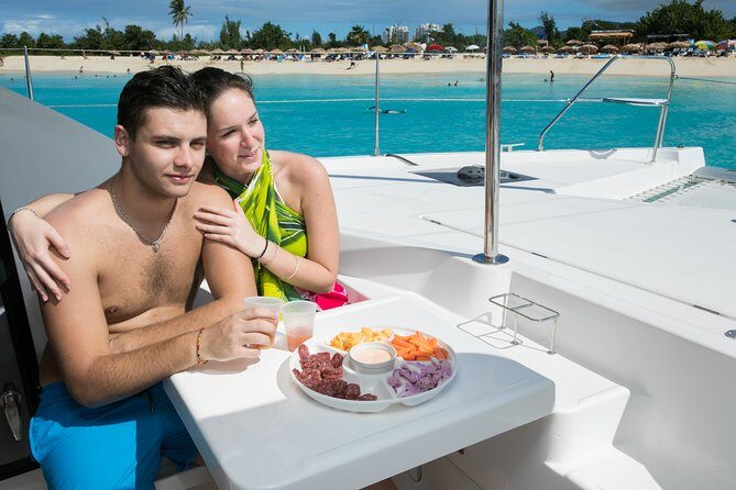 St Maarten Luxury Catamaran Full-Day Group Charter - Snorkel, fish, or paddle: your day, your mix