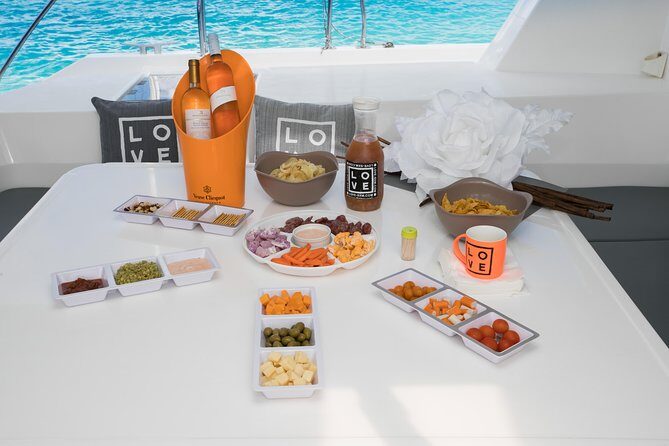 St Maarten Luxury Catamaran Full-Day Group Charter - Four-course lunch and an open bar that keeps the day easy