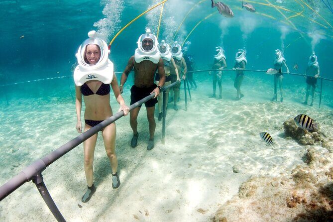 St Maarten SeaTrek and Snorkeling Adventure - Walking the seabed: ladder steps, handrails, and ear equalizing