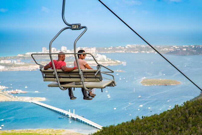 St Maarten Sky Explorer and The Flying Dutchman Adventure - Flying Dutchman zip line: the steep drop you’ll remember
