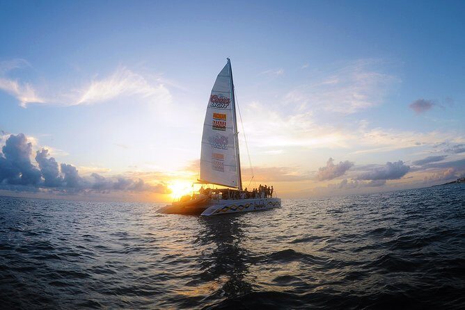 St. Martin Sunset Sail - Watching the Sunset: Photo Angles, Cloud Reality, and the On-Board Party Mood